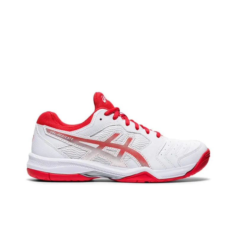 Asics Gel-Dedicate 6 Anti-Slip Wear-Resistant Low-Top Running Shoes Women's White Red-1