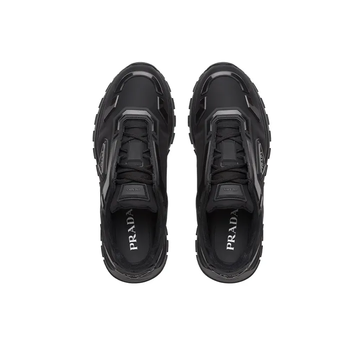 PRADA PRAX 1 Anti Slip Wear Resistant Low Top Casual Shoes Men's Black-3