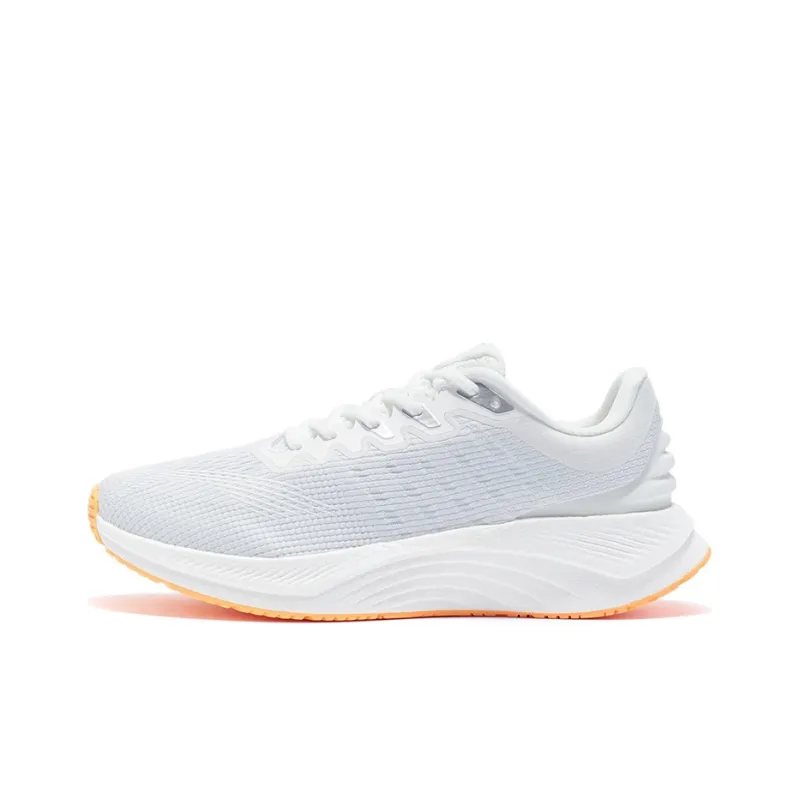 LiNing Yueying Cushioning, Slip Resistant, And Abrasion Resistant Low Top Running Shoes Men's White Yellow-0