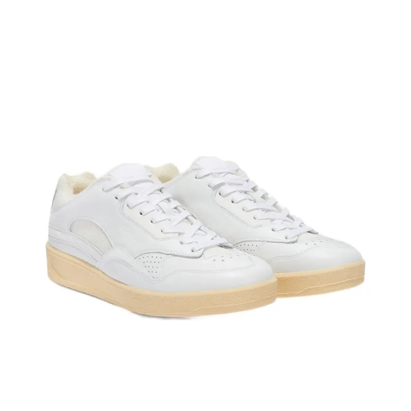 JIL SANDER Low Top Stylish Skateboarding Shoes Men's White-2