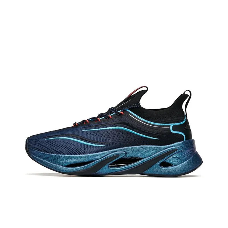 ANTA Running Collection Running Shoes Men Low Top Ink Blue/Black-0