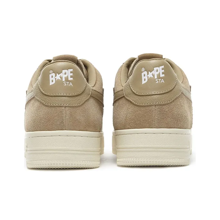 BAPE A BATHING APE Bape Sta Low Suede Heel Beige-4