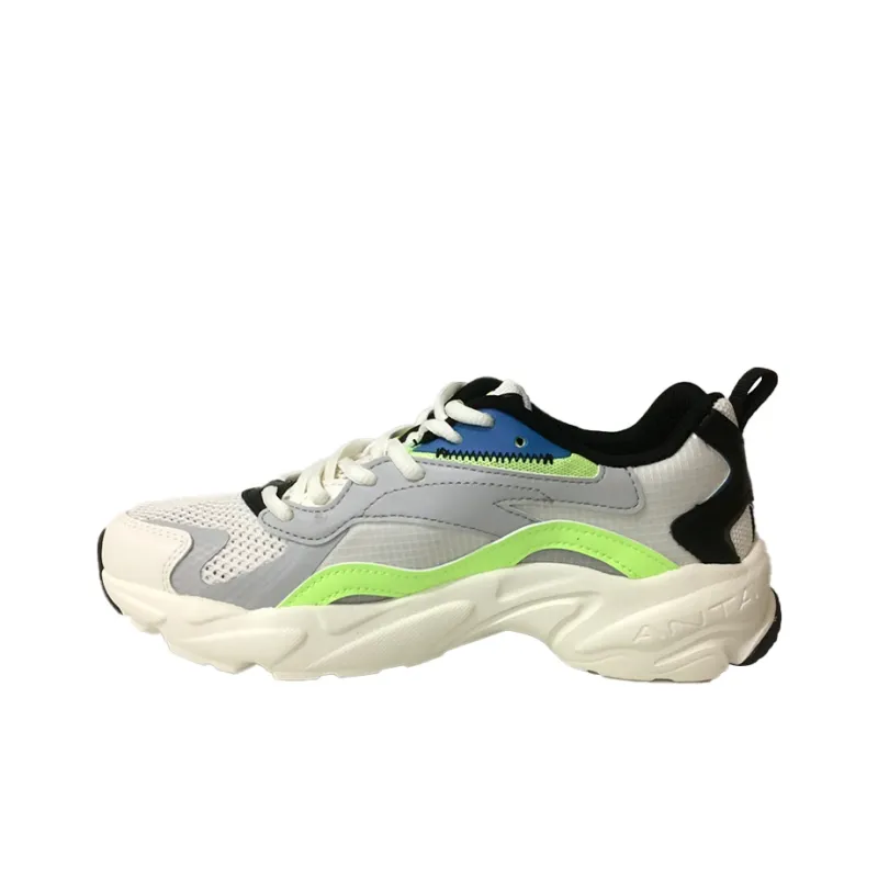 Anta Running Collection Anti Slip Wear Resistant Low Top Running Shoes Men's Microchip Gray-0