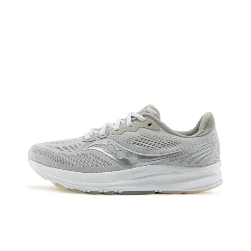 Saucony Ride 14 Running Shoes Men Low-Top Khaki Gray