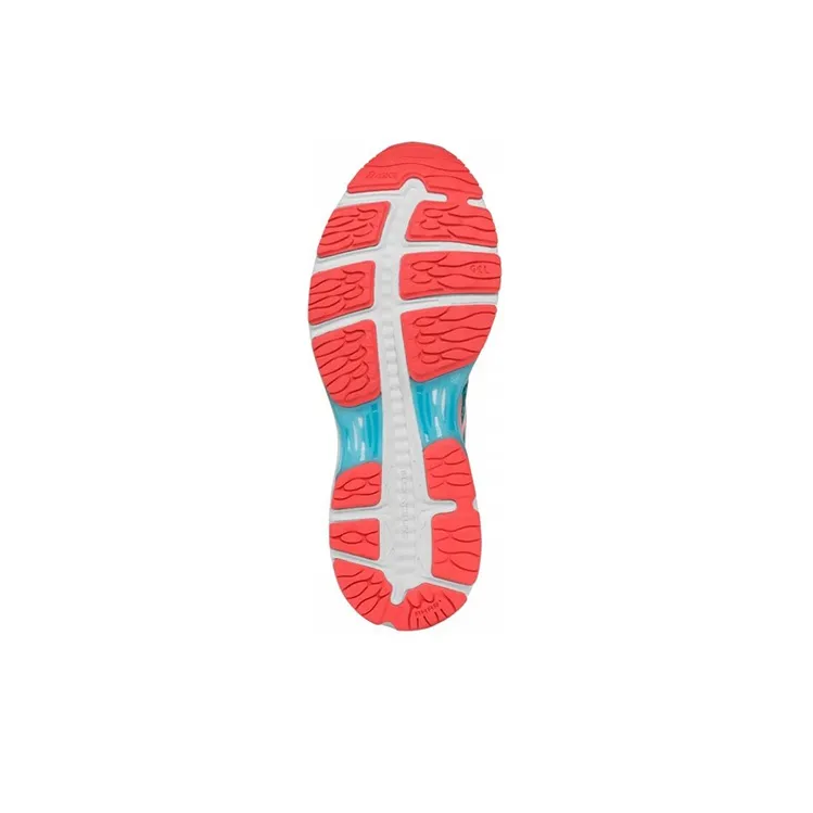 Asics Gel-Cumulus 18 Anti-Slip And Wear-Resistant Breathable Low-Top Running Shoes Women's Red Blue-3