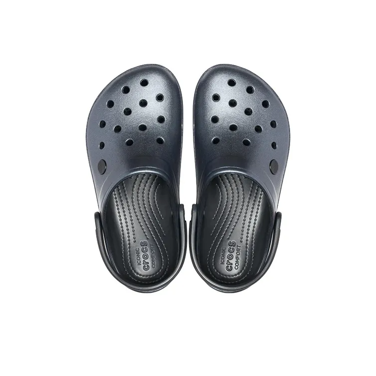 Crocs Crocband Platform Metallic Clogs 'Black'-4