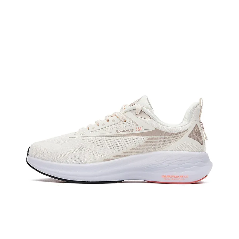 361° Flying Wing Q Bounce Ultra Technology Low Top Running Shoes Women's White Gold-0