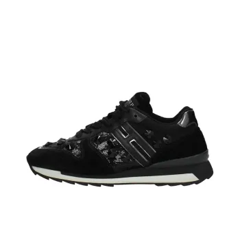 HOGAN Rebel Cushioned Wear-Resistant Lightweight Warm Low-Top Casual Shoes Women's Black