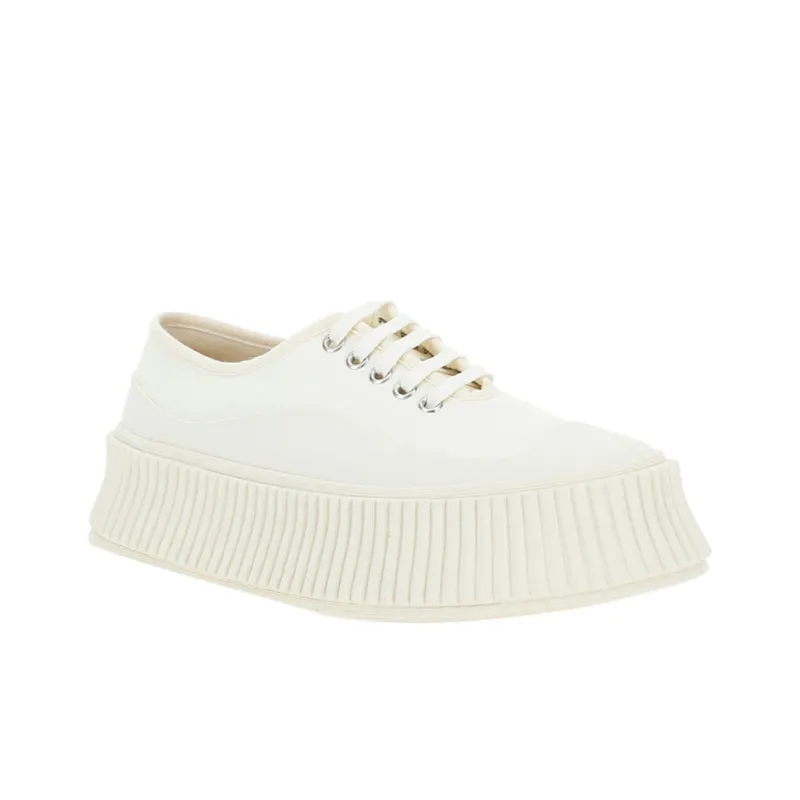 JIL SANDER Low Top Stylish Skateboarding Shoes Women's Ivory-2