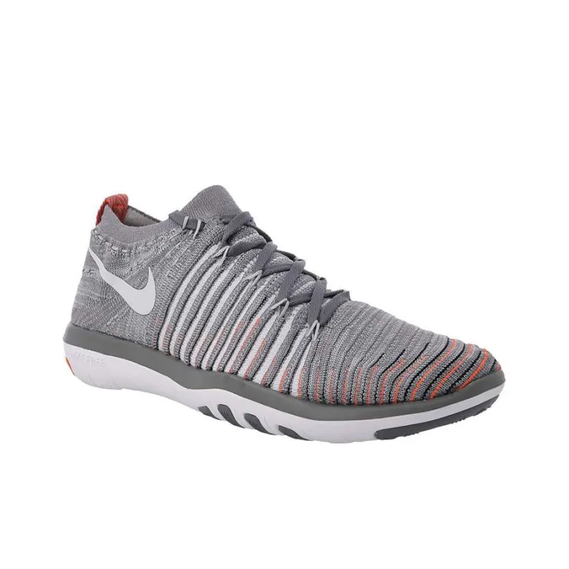 Nike Free Transform Flyknit Low Top Grey/Orange Women's-2