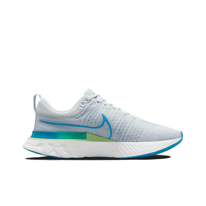 Nike React Infinity Run Flyknit 2 Pure Platinum Emerald Laser Blue-1