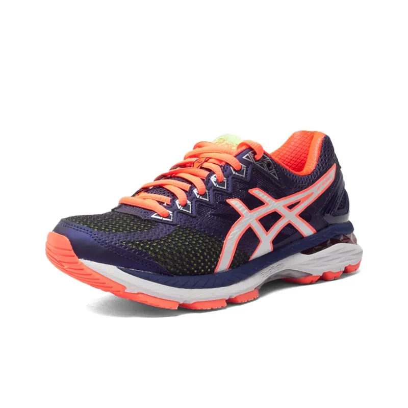 Asics GT-2000 4 Anti-Slip Wear-Resistant Low-Top Running Shoes Women's Dark Blue White-2