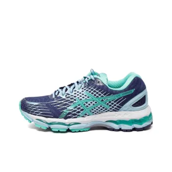 Asics GEL-Nimbus 17 Anti-Slip And Wear-Resistant Breathable Low-Top Running Shoes Women's Sea Ice Blue