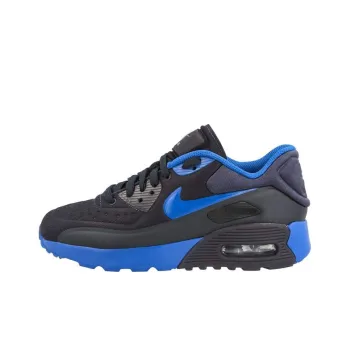 Nike Air Max 90 Cushioning Anti Slip Wear Resistant Breathable Lightweight Rebound Low Top Running Shoes Women's Blue