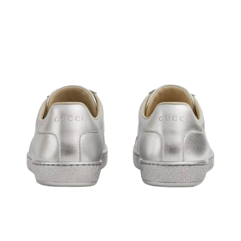 GUCCI Women's Ace 'Metallic Silver' Women's-3