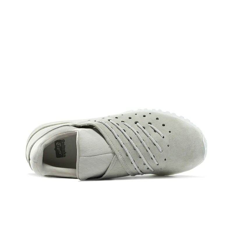 Onitsuka Tiger Cushioned Slip Resistant Abrasion Resistant Low Top Casual Running Shoes Unisex Light Khaki-2