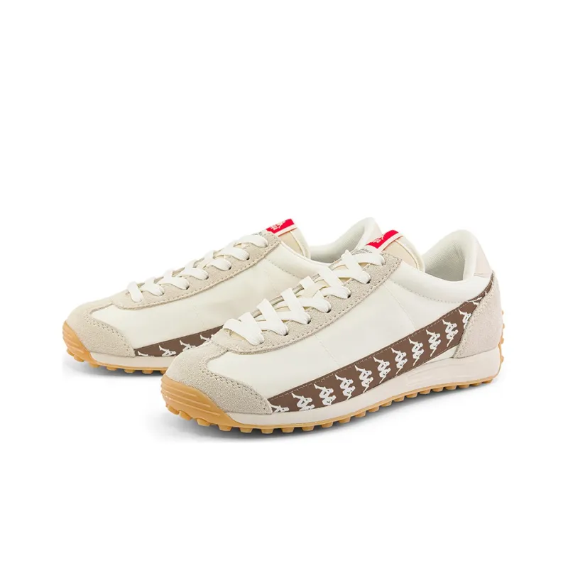 Kappa Coverage Low Top Training Running Shoes Unisex White Brown Khaki Brown-2