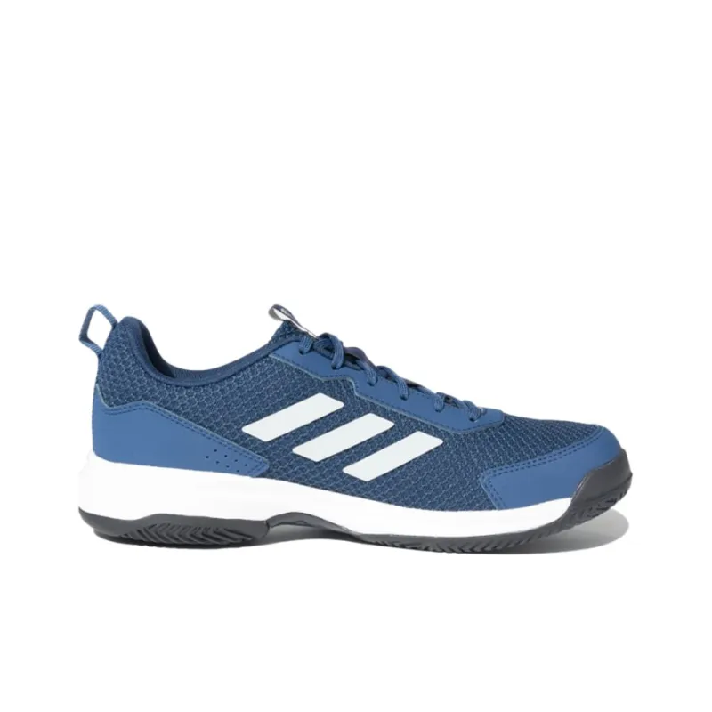 Adidas Tennis 21 V2 Wear-Resistant Low-Top Tennis Shoes Men's Azure Blue-1