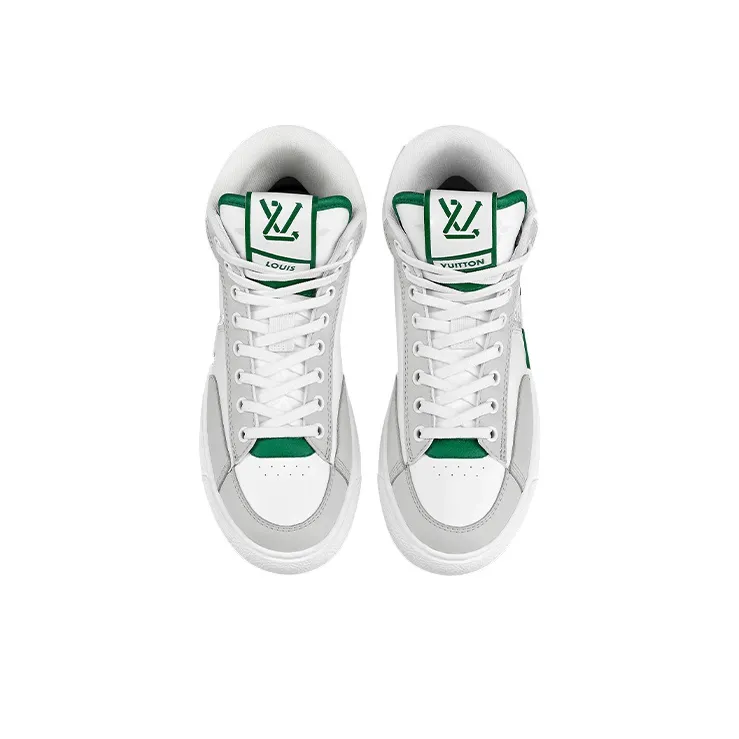 LOUIS VUITTON Charlie Ankle Sneakers 'Grey Green' Women's-3