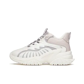 ANTA Casual Shoes Women's High Top Ivory White/Lotus Gray/Magic Carpet Gray