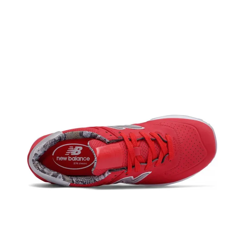 New Balance 574 Luxe Red Snakeskin Women's-2