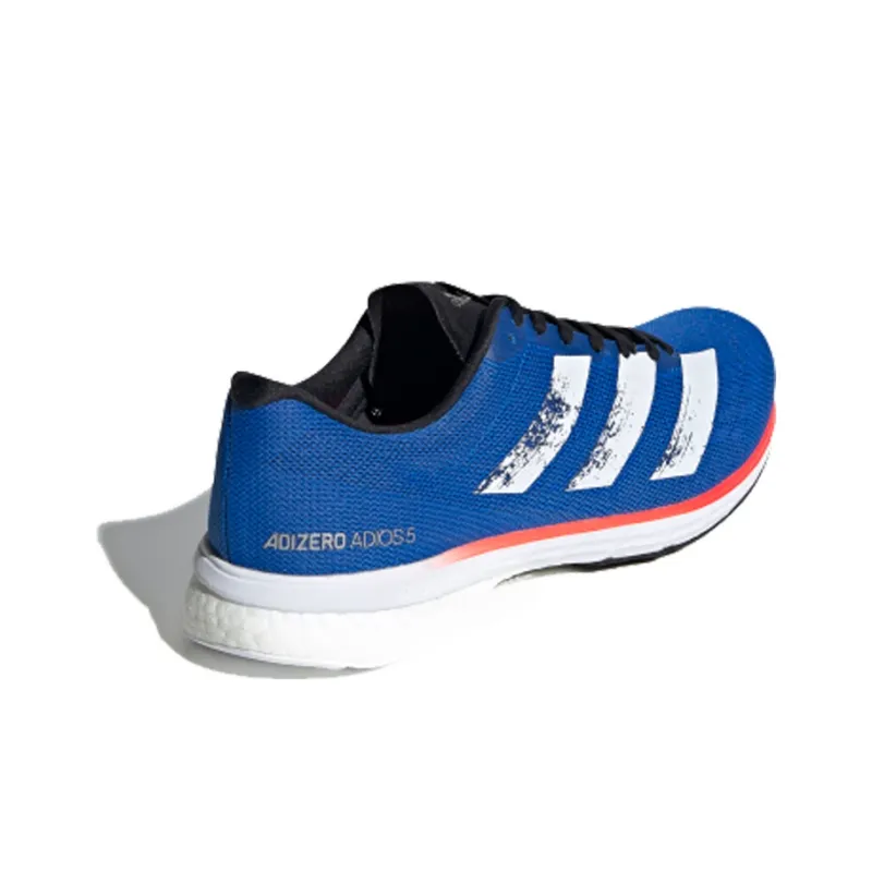Adidas Adizero Adios 5 Anti-Slip Wear-Resistant Low-Top Running Shoes Men's Blue White-2