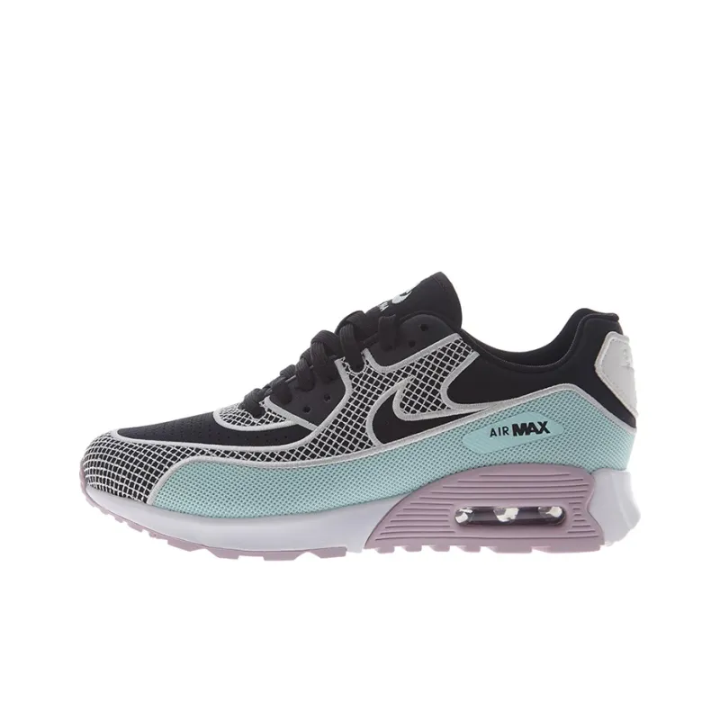 Nike Air Max 90 Running Shoes Women's Low-Top Black/Blue/Pink/White-0