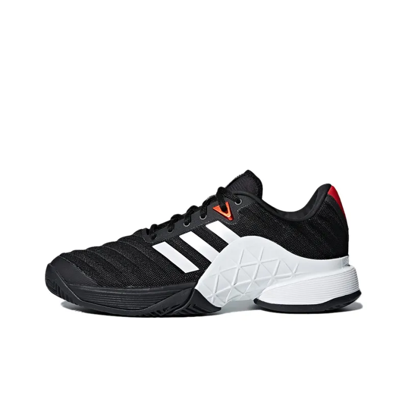 Adidas Barricade 2018 Abrasion-Resistant Low-Top Tennis Shoes Men's Black White-0