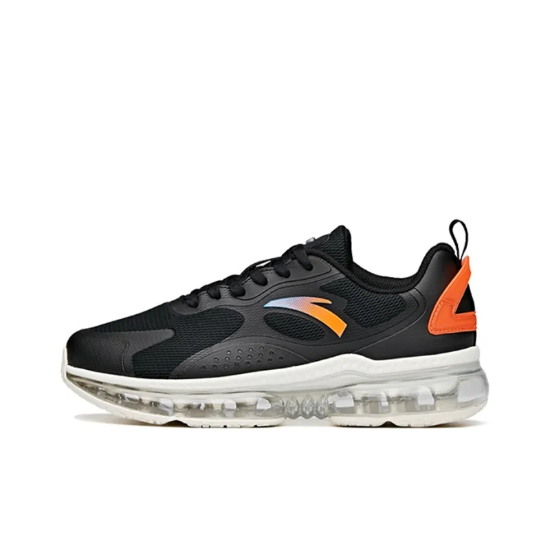 Anta Cushioning, Slip Resistant, Abrasion Resistant, Breathable Low Top Running Shoes Men's Black Orange-0