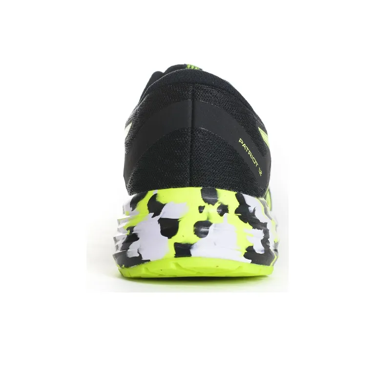 Asics Patriot 12 Noosa Durable Breathable Low-Top Running Shoes Men's Black Neon Yellow-3