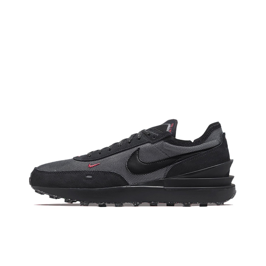 nike waffle one black white