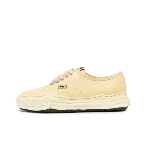 MIHARA YASUHIRO Baker Low-Top Stylish Skateboarding Shoes Men's Light Yellow