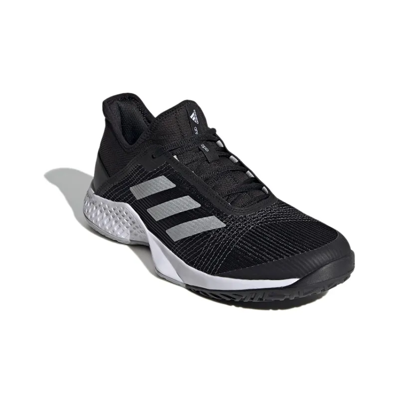 Adidas Adizero Club Anti-Slip And Wear-Resistant Breathable Low-Top Running Shoes Men's Black White Silver-2