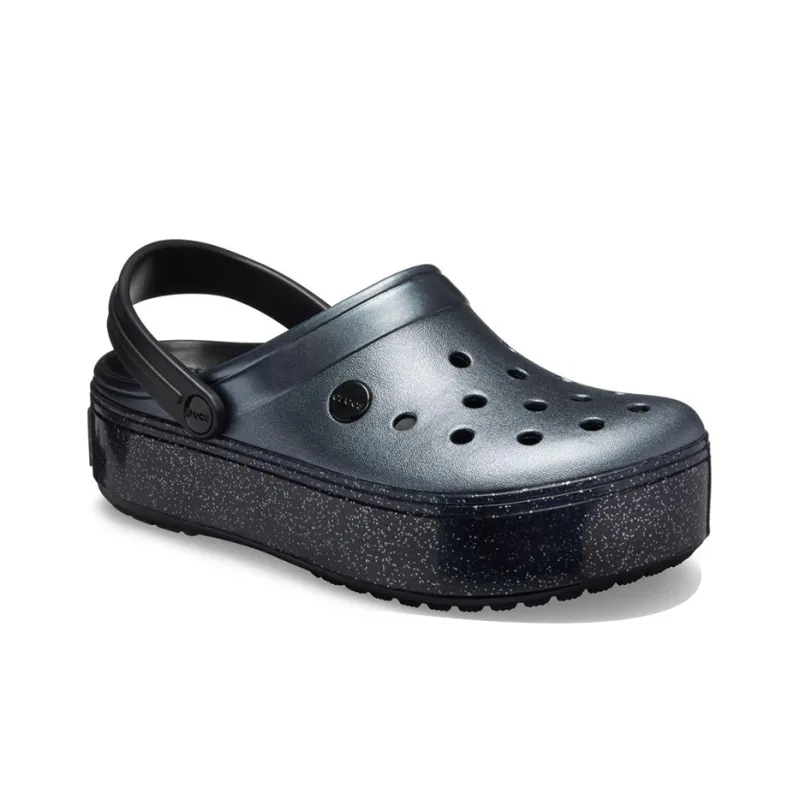 Crocs Crocband Platform Metallic Clogs 'Black'-2