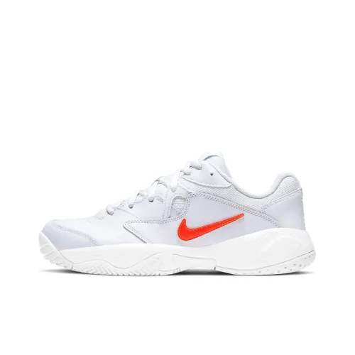 Nike Court Lite 2 Football Grey Bright Crimson Women's