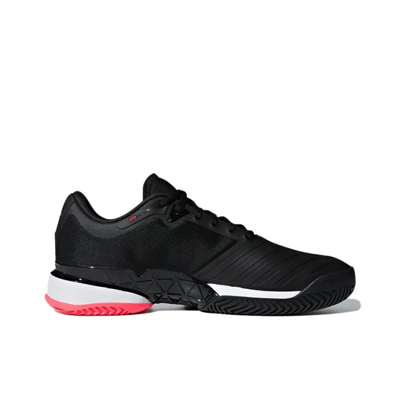 Adidas Barricade 2018 Wear-Resistant Low-Top Tennis Shoes Men's Black Pink-1