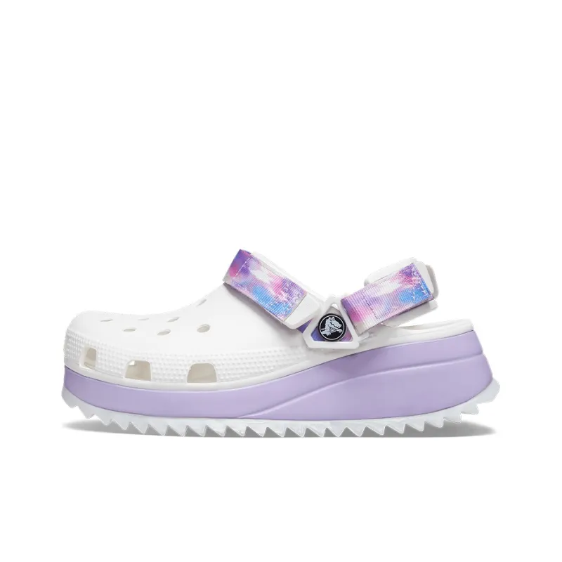 Crocs Classic Casual Unisex White Purple Sandals 'White Purple'-0