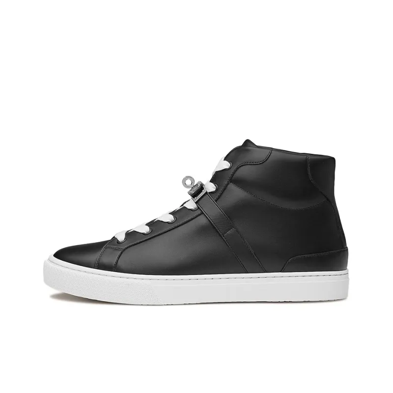 HERMES Daydream High Top Skateboard Shoes Men's Black-0