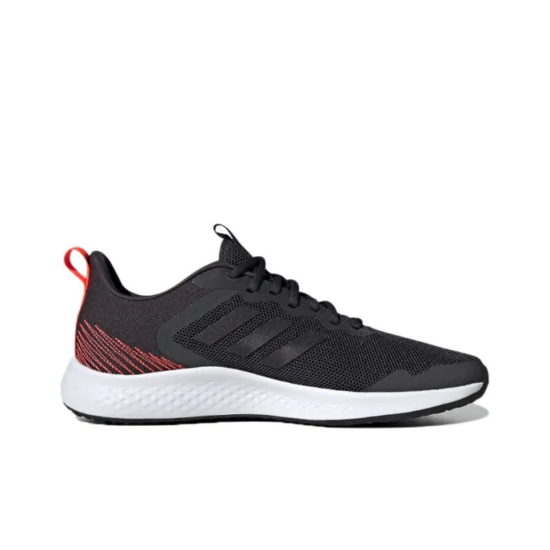 Adidas Fluidstreet Low-Top Running Shoes Men's Black Red-1