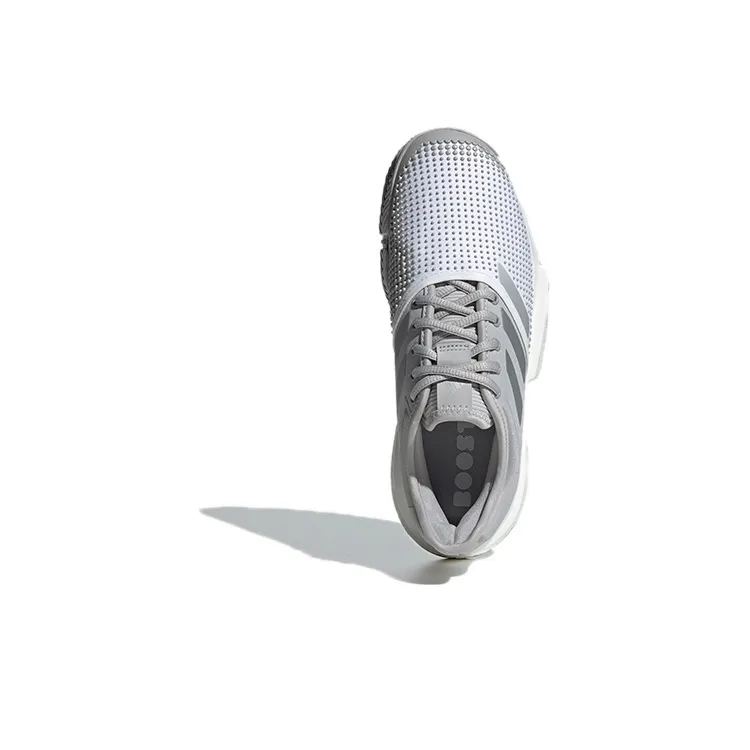 Adidas Solecourt Tennis Shoes Women's Low-Top White/Gray-4