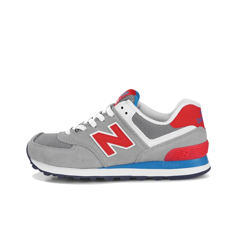 New Balance 574 Light Grey Red Women's-0