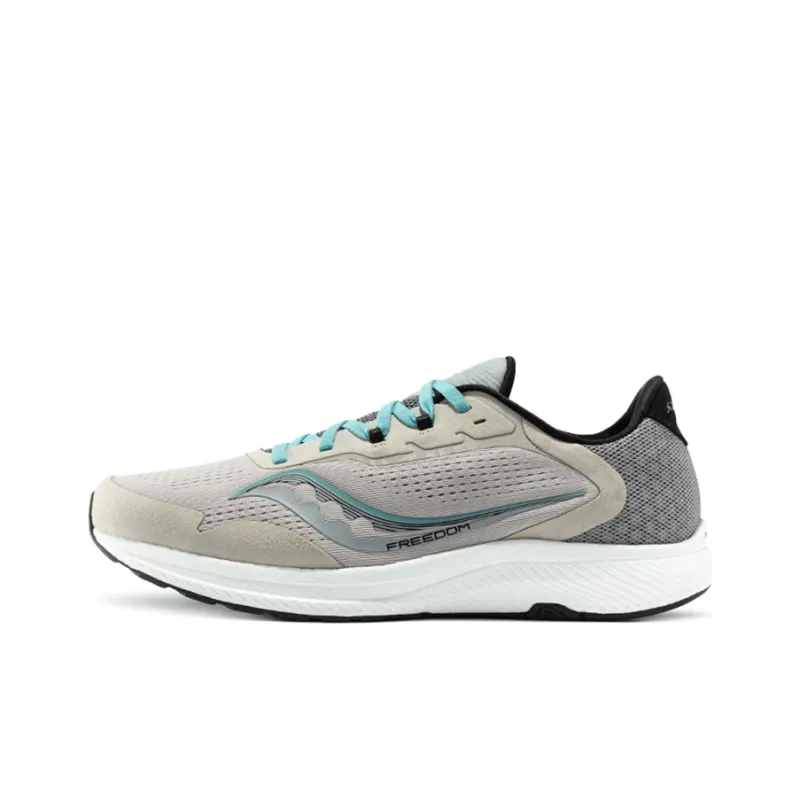Saucony Freedom 4 Cushioning Anti-Slip Wear-Resistant Breathability Low-Top Casual Running Shoes Men's Misty Gray-0