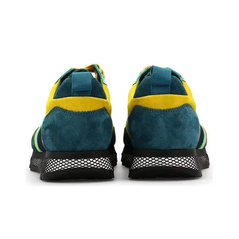 GUCCI Anti-Slip And Wear-Resistant Breathable Low-Top Running Shoes Men's Black Green-3