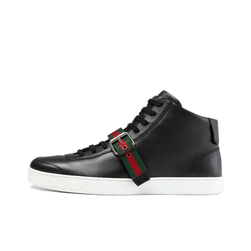 GUCCI Leather Sneakers Black-0