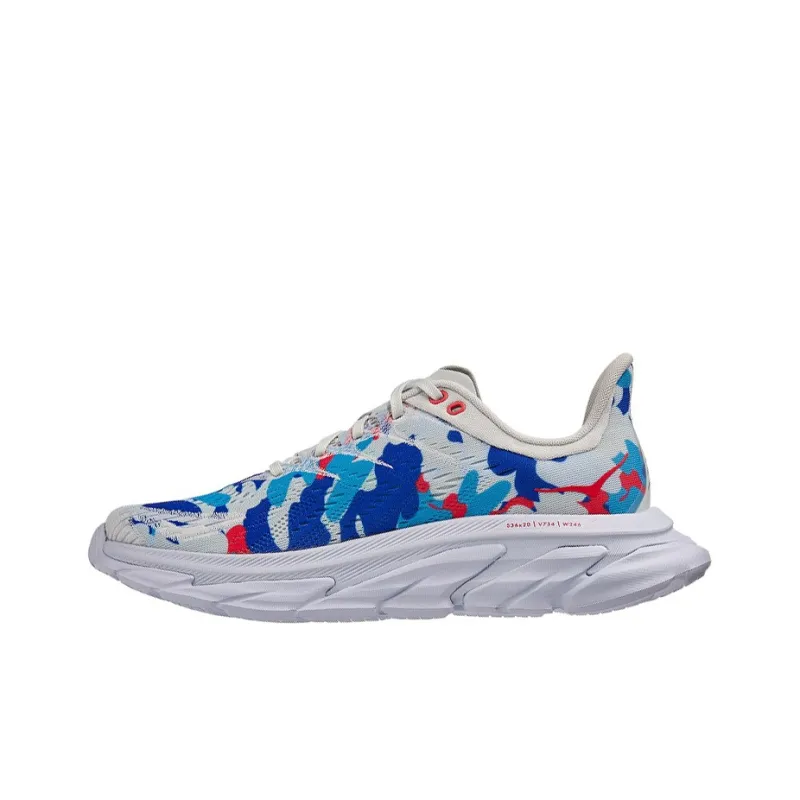 HOKA ONE ONE Clifton Edge Geometric White Ballard Blue All Gender Women's-0