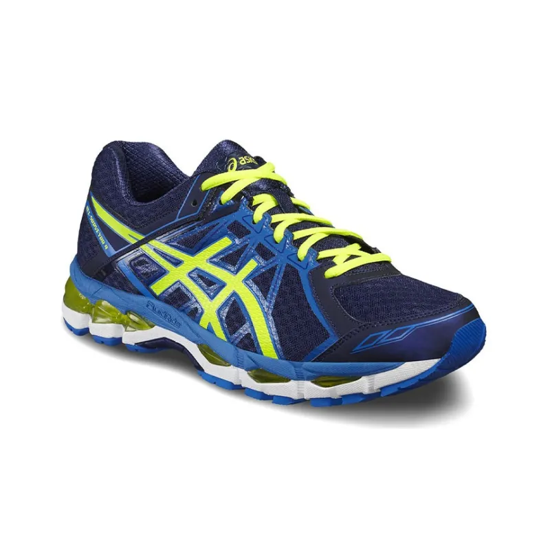 Asics Gel-Surveyor 4 Wear-Resistant Low-Top Running Shoes Men's Blue Yellow-2