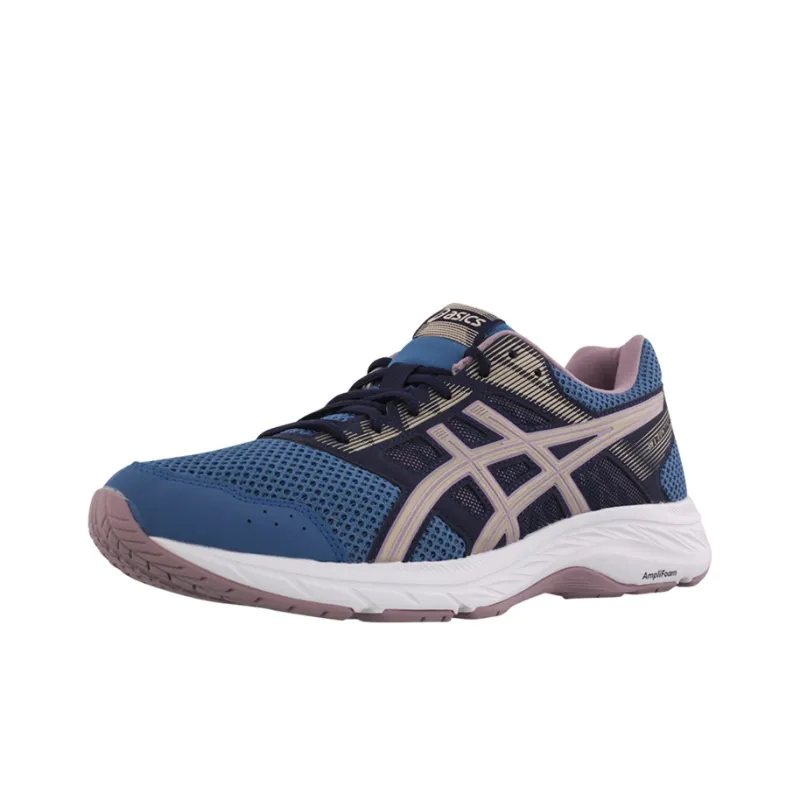 Asics Gel-Contend 5 Wear-Resistant Low-Top Running Shoes Women's Blue Pink-2