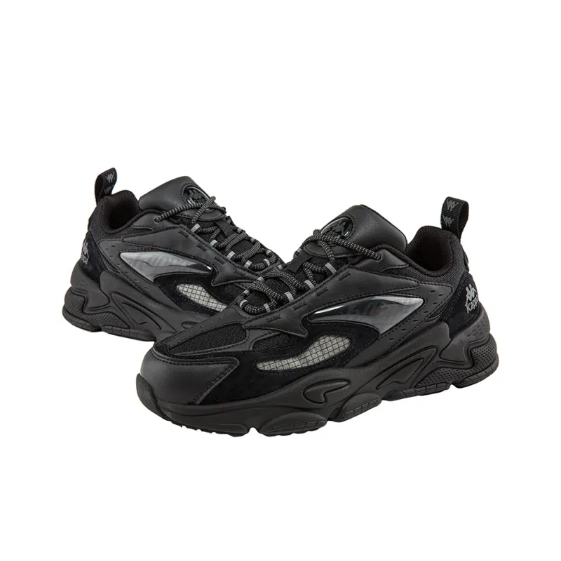 Kappa Wear Resistant Coverage Low Top Casual Shoes Unisex Black-4