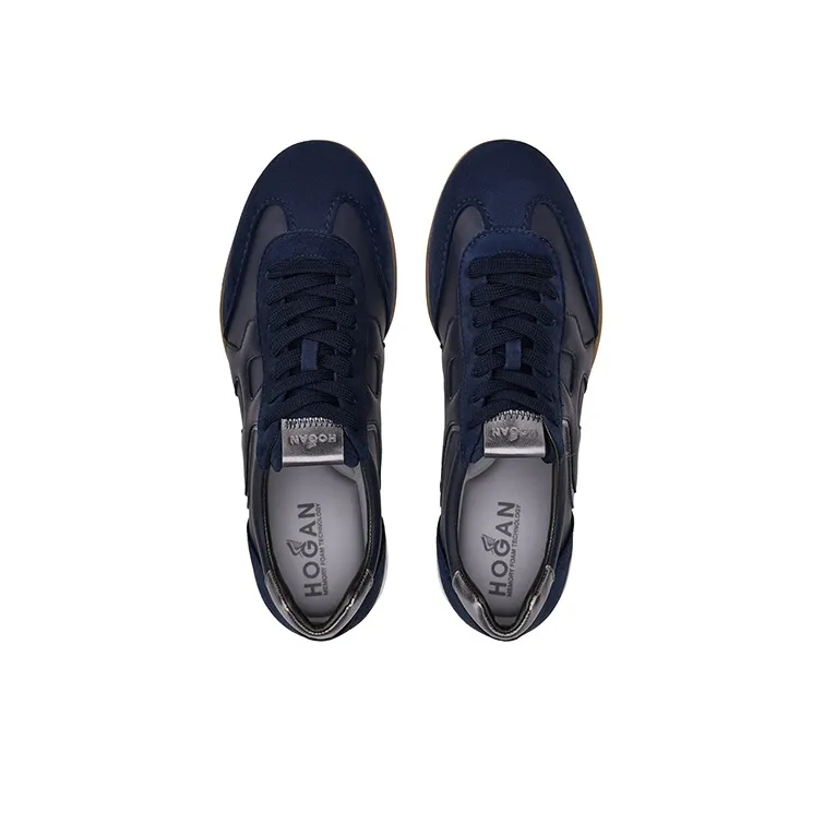 HOGAN Olympia z Cushioning, Slip Resistant, And Abrasion Resistant Low Top Sports Casual Shoes Women's Dark Blue-3