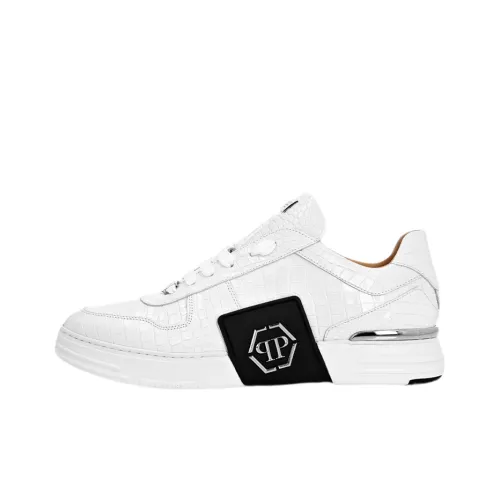 PHILIPP PLEIN Skateboard Shoes Men Low-Top White